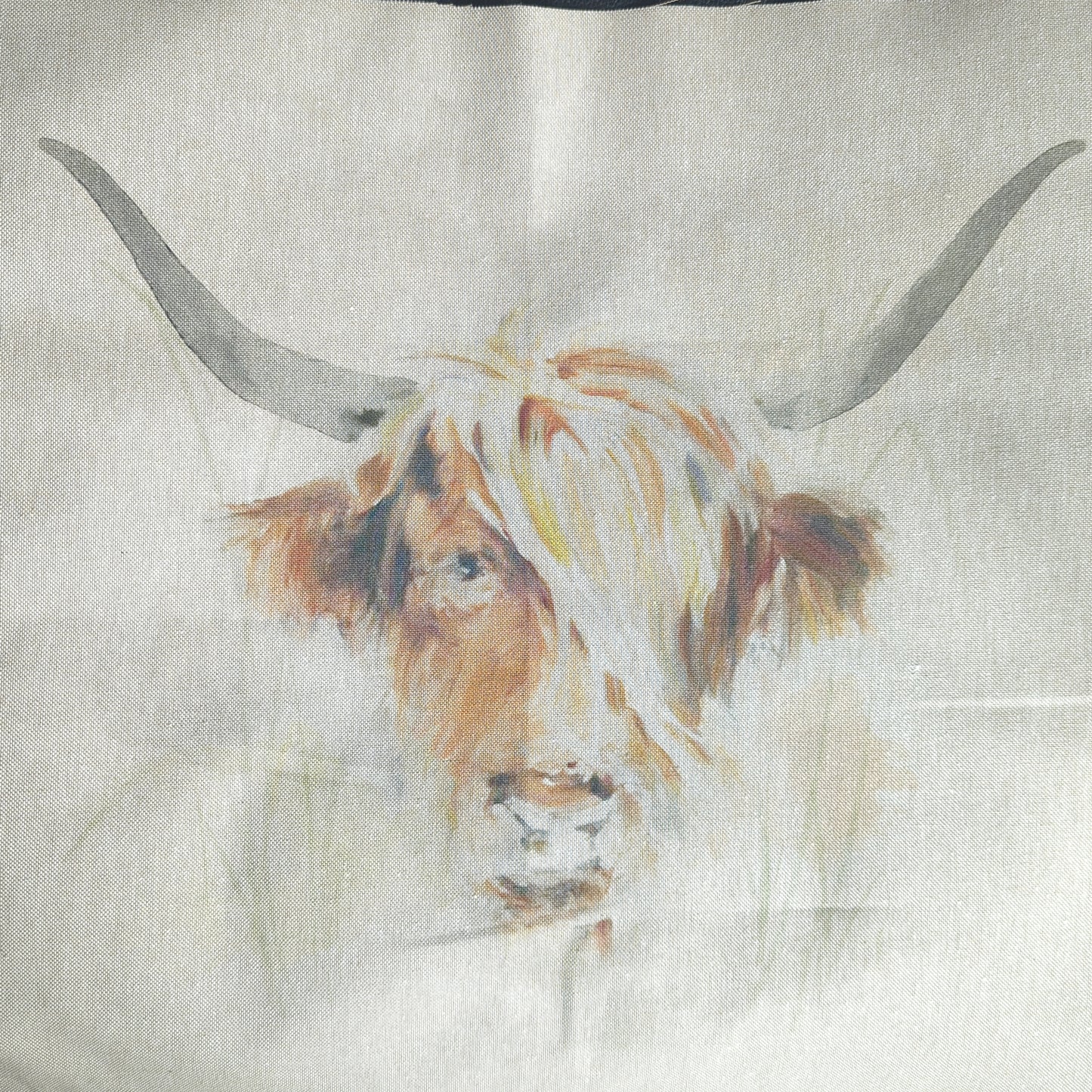 Cotton Rich Panel - Cushion/Bag Fronts - Highland Cow