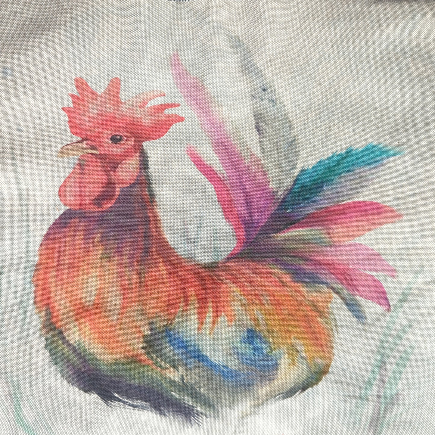 Cotton Rich Panel - Cushion/Bag Fronts - Cockerel