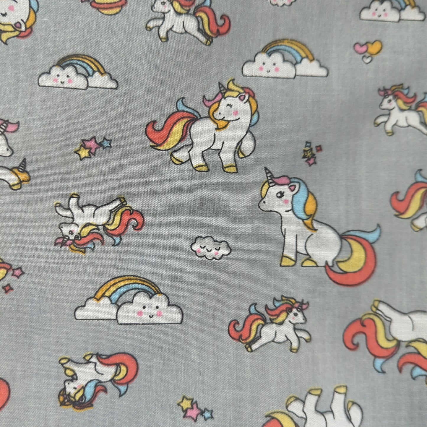 Grey Unicorn Polycotton