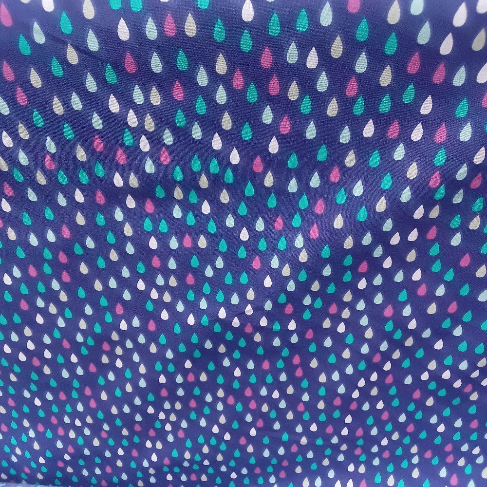 Purple background with colourful drops. (C) - £3 A METRE!