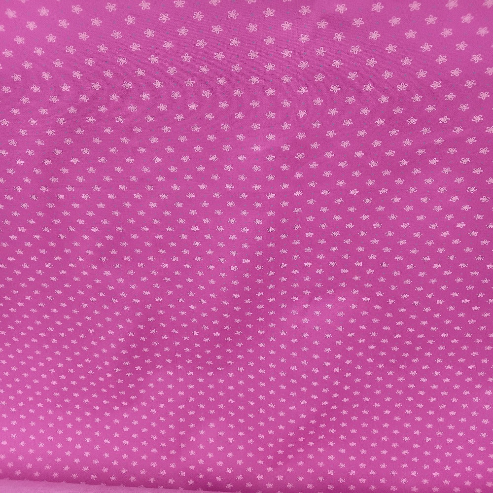 Fuchsia background with tiny white flowers . (G) - £3 A METRE!