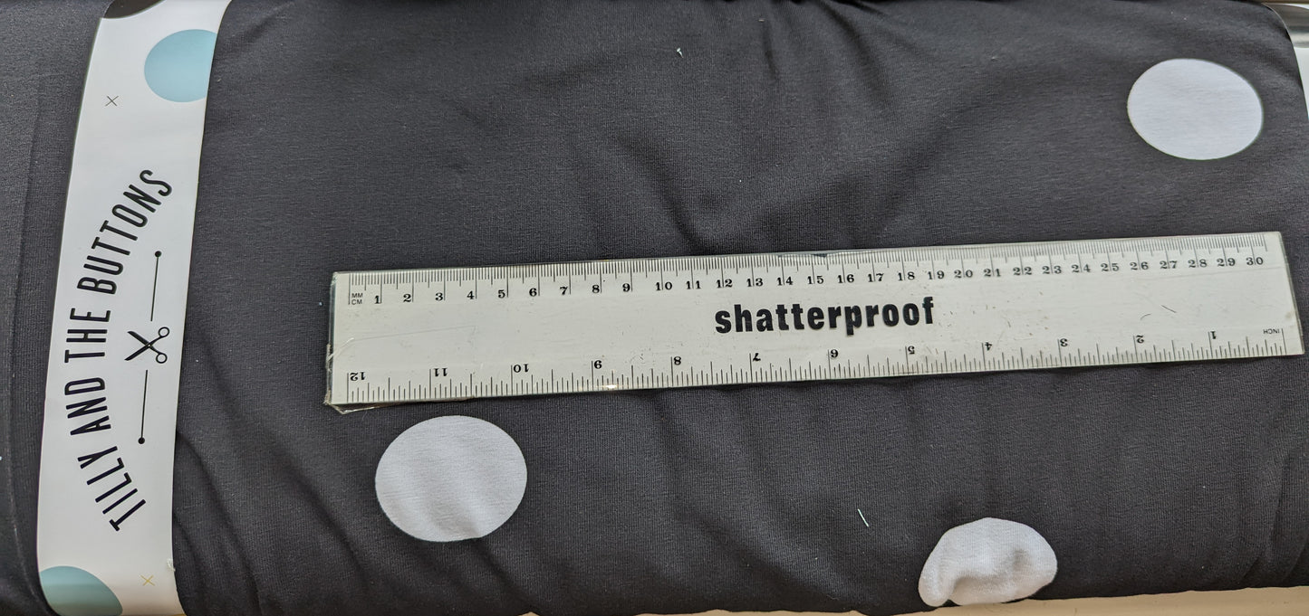 Tilly + the Buttons - Black/White Jumbo Spot Jersey