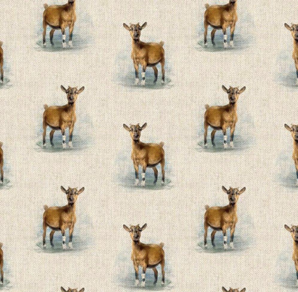 Cotton Rich Panel/All Over - Cushion/Bag Fronts - Goat