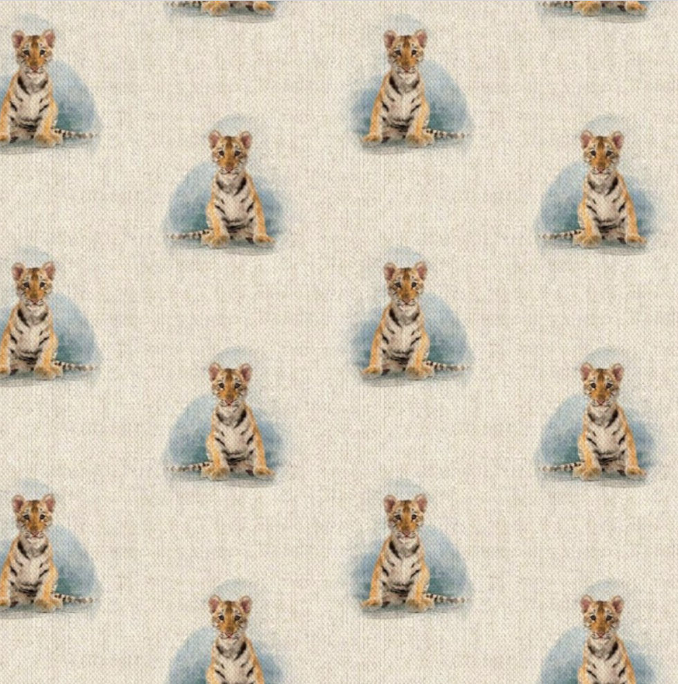Cotton Rich Panel/All Over - Cushion/Bag Fronts - Tiger Cub