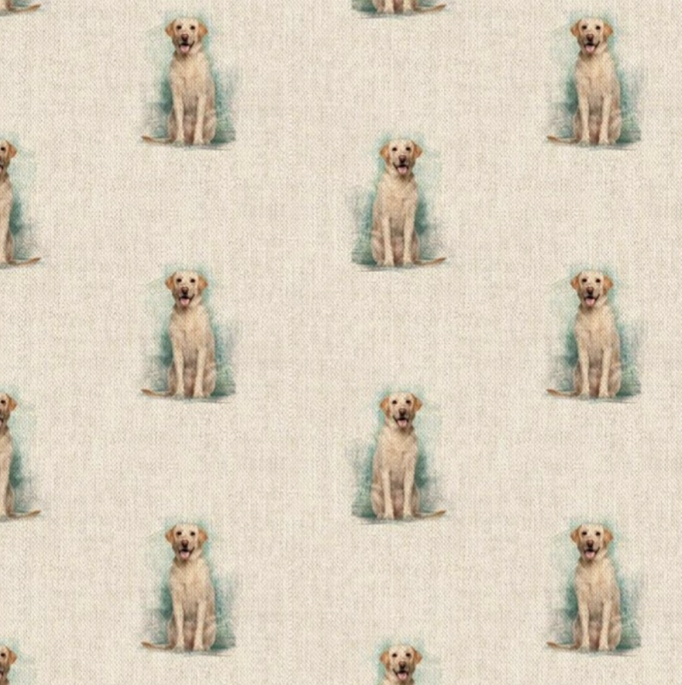 Cotton Rich Panel/All Over - Cushion/Bag Fronts - Labrador