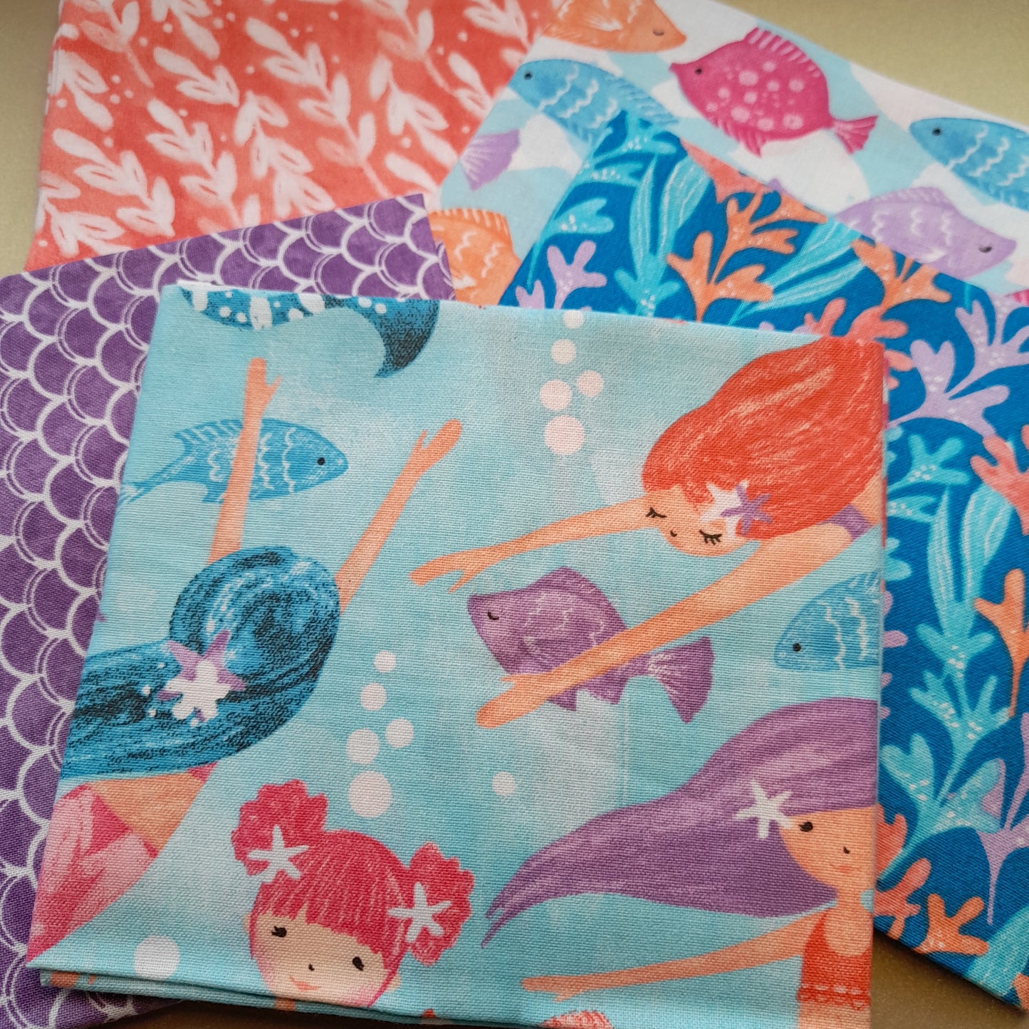 Fat Quarters : Mermaid Society .