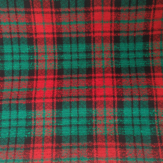 Tartan wool mix boucle