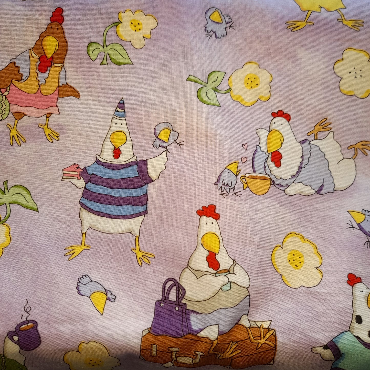A Hen Rietta Morning for Clothworks fabrics .