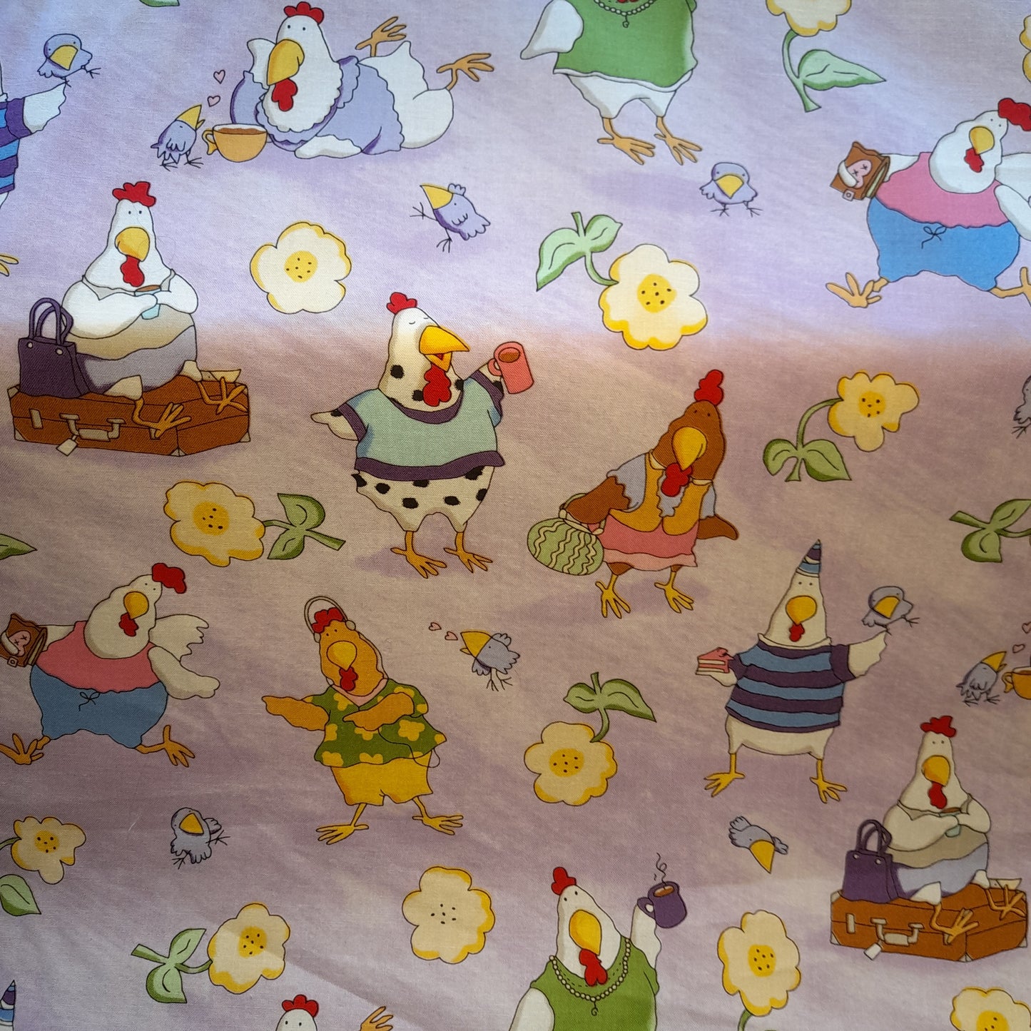 A Hen Rietta Morning for Clothworks fabrics .