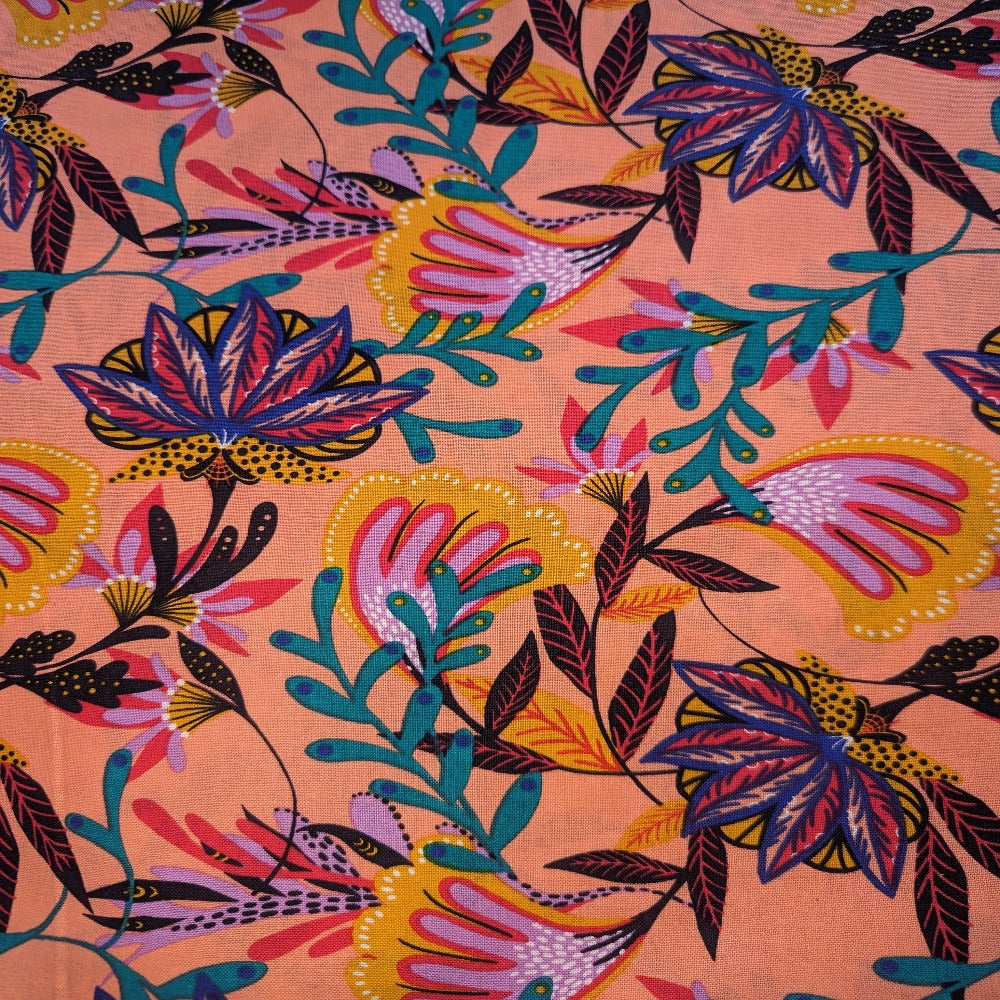 Craft Cotton Company - Tropical Leopard Flowers