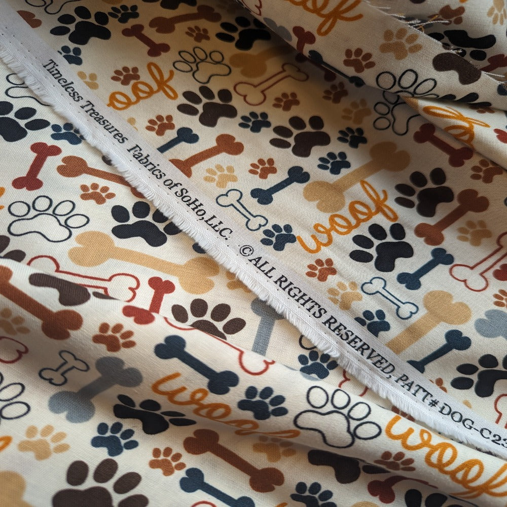 Woof Woof Dog by Timeless Treasures
