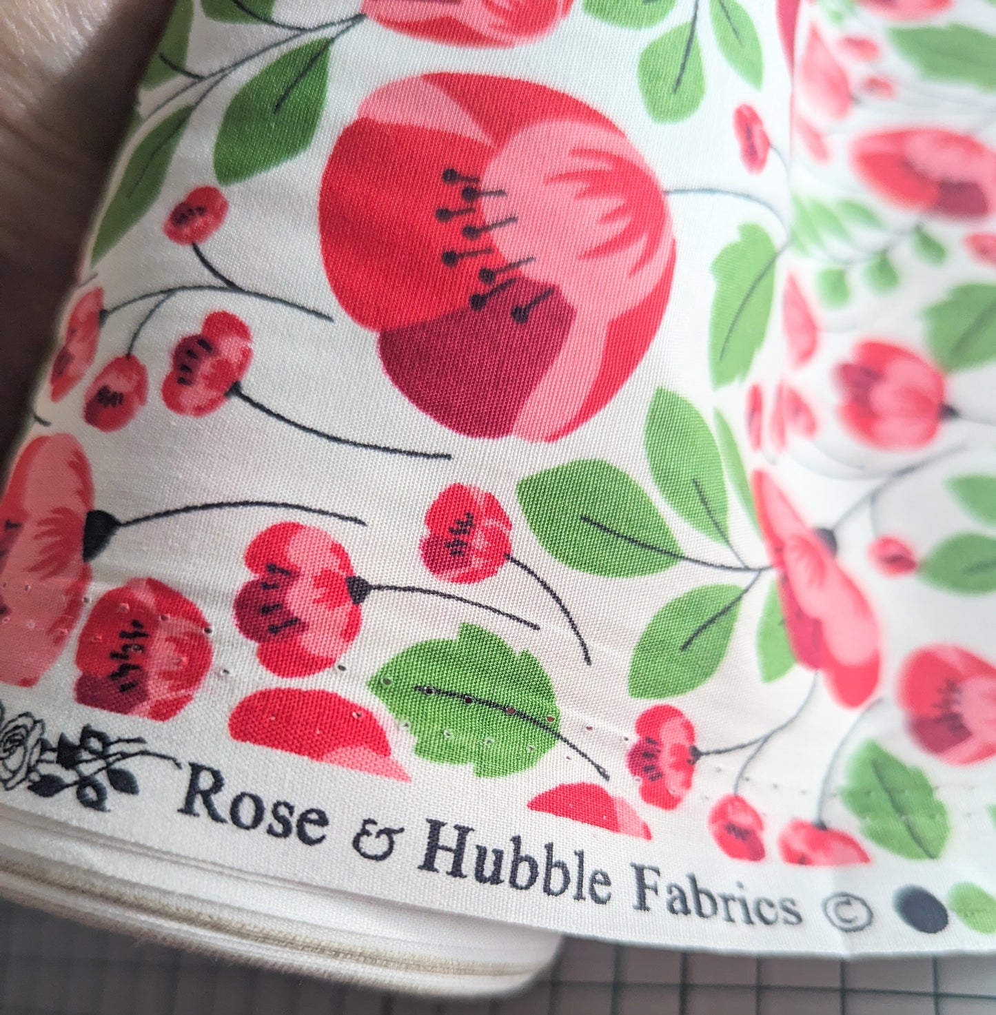 Rose and Hubble - Red Poppies on White