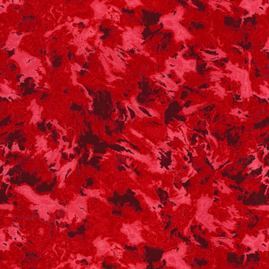 Wild Waves Cotton Blender - Crimson