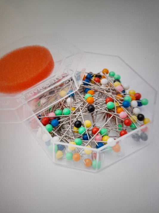 3 Pots of Coloured headed pins