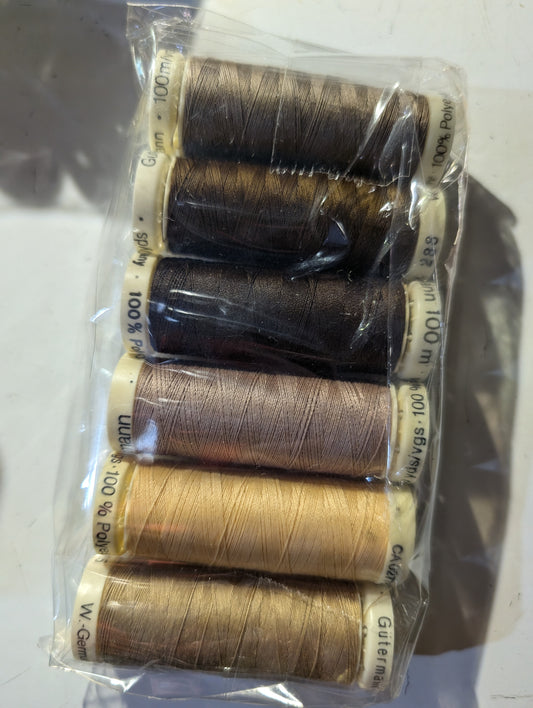 Gutermann Sew All Thread 6 Brown/Fawn