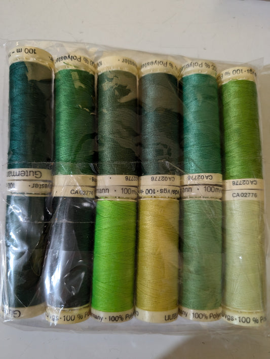 Gutermann Sew All Thread mx4 Greens