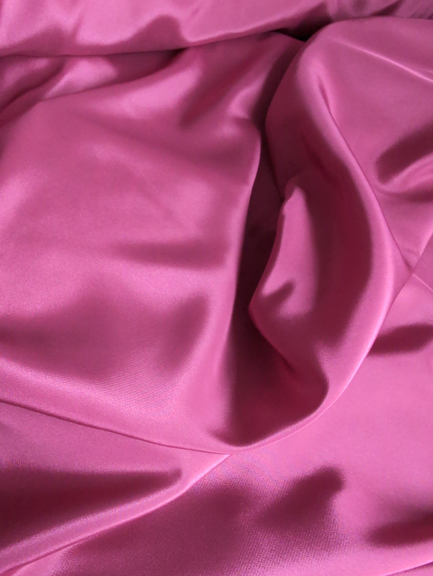 Rose pink fine satin type fabric